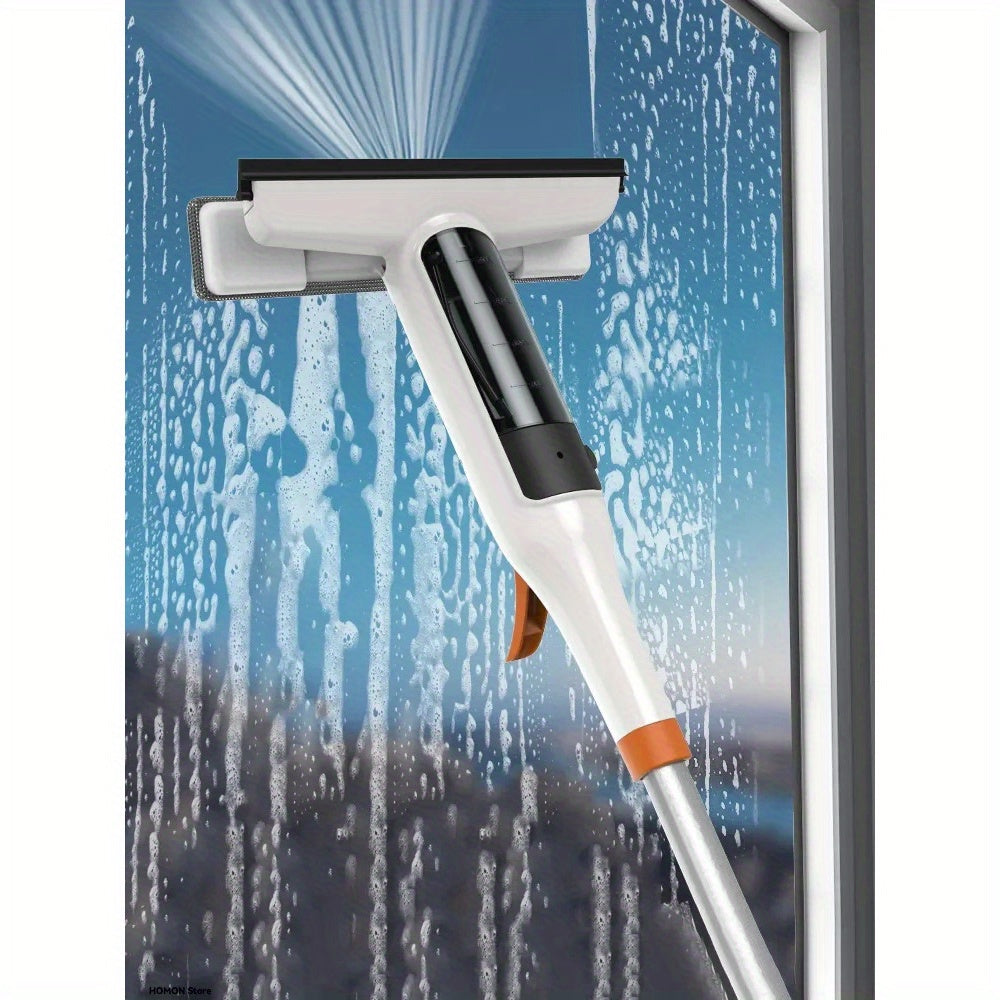 3-in-1 Glass Cleaning 3-in-1 Glass Cleaning Kit - Durable Metal Pole, Silicone Scraper Included - Ideal for High Windows, Shower Doors & Car Windshields - Essential Home Cleaning Tool Holiday Gifts, Halloween And Christmas Decorations