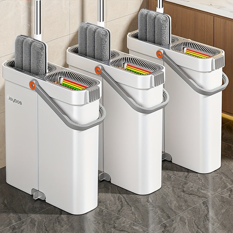 12.99 inch Microfiber Flat Mop And Bucket Set Floor Cleaning System, Wet Dry Mop For Wall Cleaner With Long Handle, Hardwood Floor Mop With Microfiber Cloths. Bedroom Bathrooms living Room Mops For Floor Cleaning