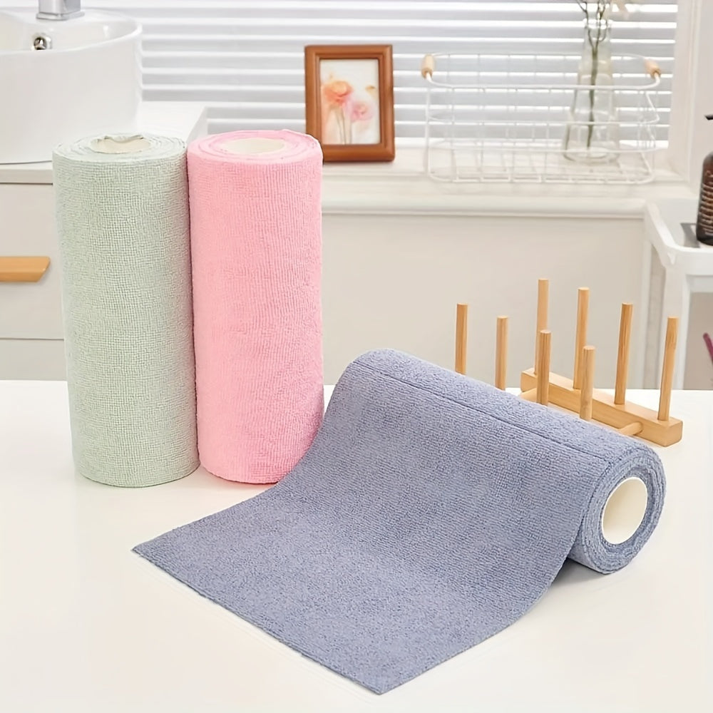 1 roll of 30 reusable cleaning wipes, household kitchen cloth, car cleaning cloth, RV cleaning tools, microfiber towel roll, dishwasher cloth replacement, cleaning supplies, cleaning tools