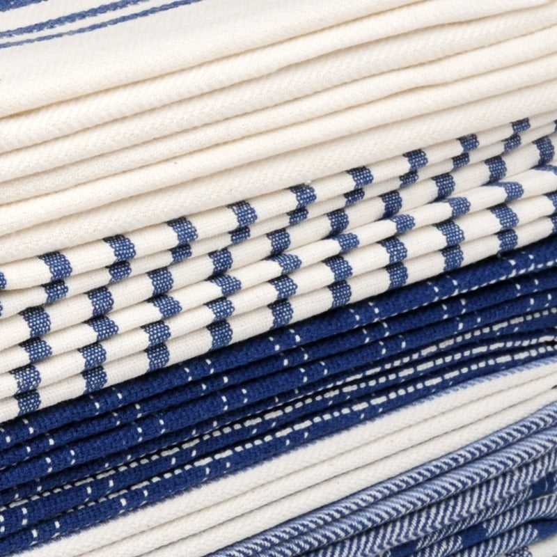 10 Pack 100% Cotton Kitchen Towels - Flat Weave, Absorbent & Durable Dish Towels for Cooking, Cleaning & Drying - Perfect for Christmas & Holiday Kitchens