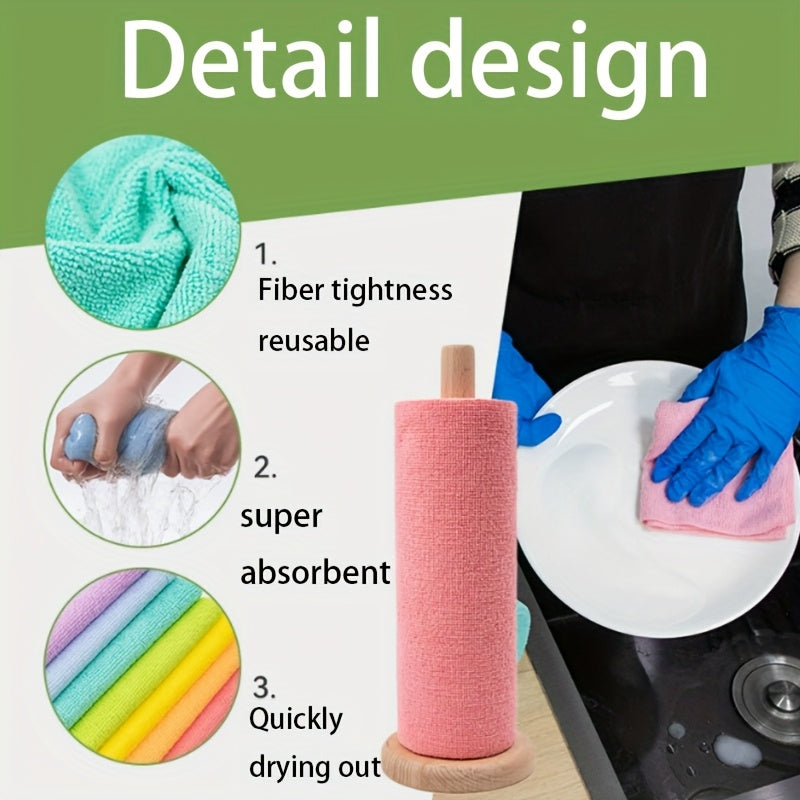 1 roll of 30 reusable cleaning wipes, household kitchen cloth, car cleaning cloth, RV cleaning tools, microfiber towel roll, dishwasher cloth replacement, cleaning supplies, cleaning tools