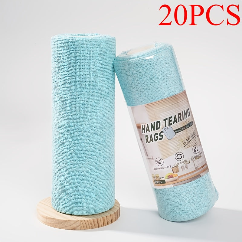 20\u002F50pcs Of Ultra-fine Fiber Cleaning Cloth, Multifunctional Reusable Household Kitchen Towel Roll, Easy to Clean Dishwashing Cloth, Car Cleaning Towel, Car Cleaning Tool, Suitable for Living Room, Bedroom, RV And Kitchen Cleaning Supplies