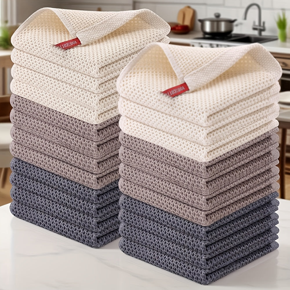 23\u002F24pcs 100% Cotton Waffle Weave Kitchen Dish Cloths, Ultra Soft Absorbent Quick Drying Dish Towels, 12 X 12 Inches, Great for Cooking, Cleaning And Wiping Hands, Halloween and Christmas Gifts