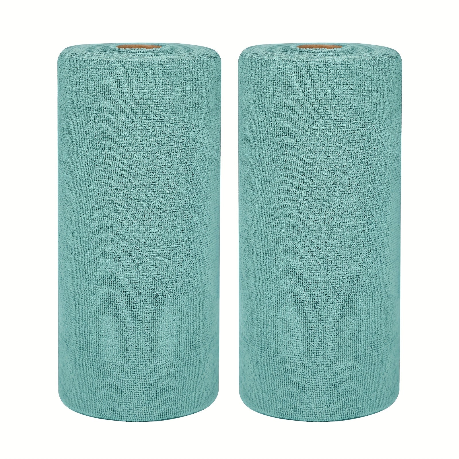 Reusable Microfiber\u002F\u002FNylon Cleaning Cloths Roll - Washable Tear-Off Paper Towels with 12×12 Absorbent Rags, Dishcloths Suitable for Kitchen, House, Car - Cost-Effective & Replacement Sheets