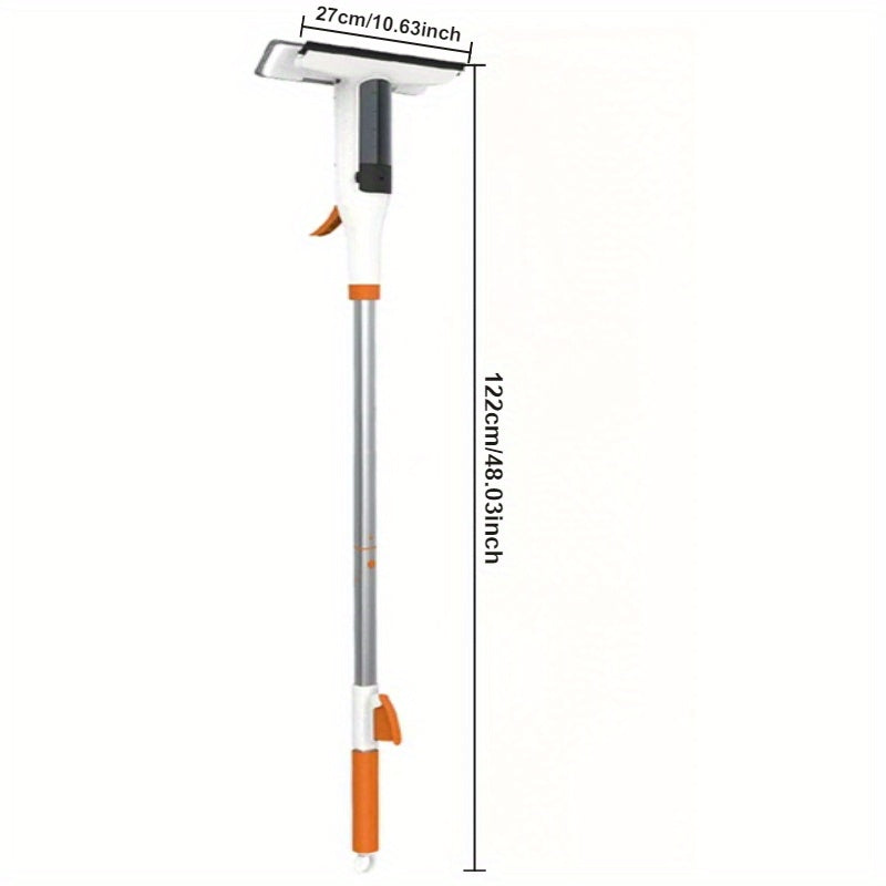 3-in-1 Glass Cleaning 3-in-1 Glass Cleaning Kit - Durable Metal Pole, Silicone Scraper Included - Ideal for High Windows, Shower Doors & Car Windshields - Essential Home Cleaning Tool Holiday Gifts, Halloween And Christmas Decorations