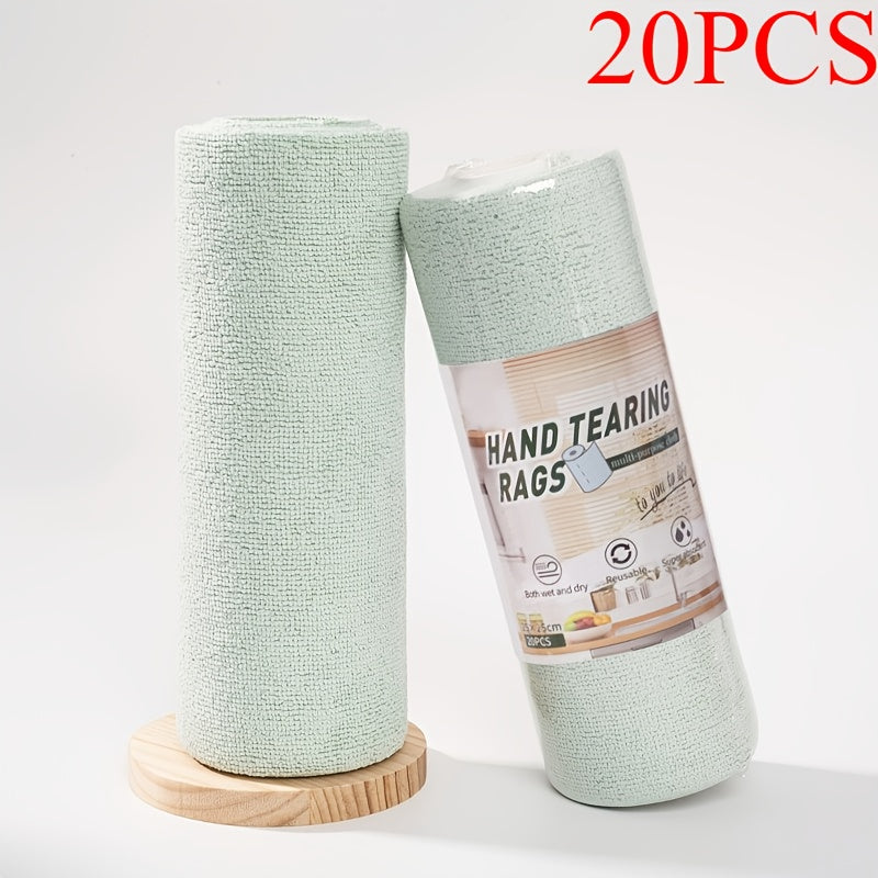 20\u002F50pcs Of Ultra-fine Fiber Cleaning Cloth, Multifunctional Reusable Household Kitchen Towel Roll, Easy to Clean Dishwashing Cloth, Car Cleaning Towel, Car Cleaning Tool, Suitable for Living Room, Bedroom, RV And Kitchen Cleaning Supplies