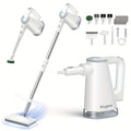 Steam mop, steam cleaner, detachable handheld carpet cleaner, household and floor cleaner, corded household steam cleaner, 10in 1 multifunctional accessory and 2 mats, powerful sofa steamer, hardwood, tiles, cement paste, windows, kitchen, bathroom