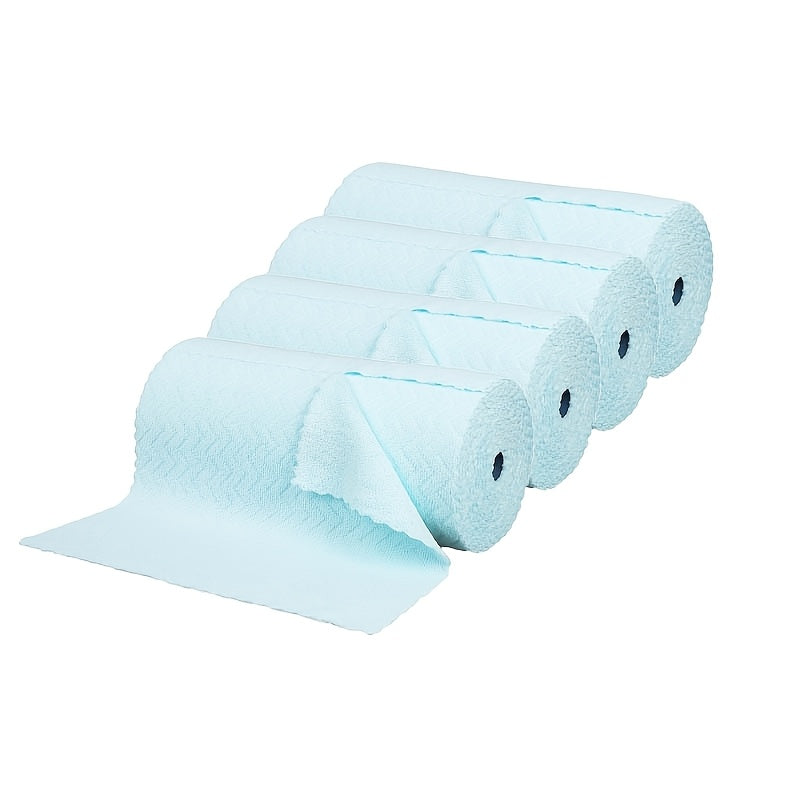 4rolls (120sheets), 4 Color, Reusable Multi-purpose Cleaning Wipe, Household Kitchen Cloth, Mircrofiber Towel Rolls, Dish Cloth, Paper Towel Replacement, Cleaning Supplies, Cleaning Tool, Disposable Cleaning Wipe