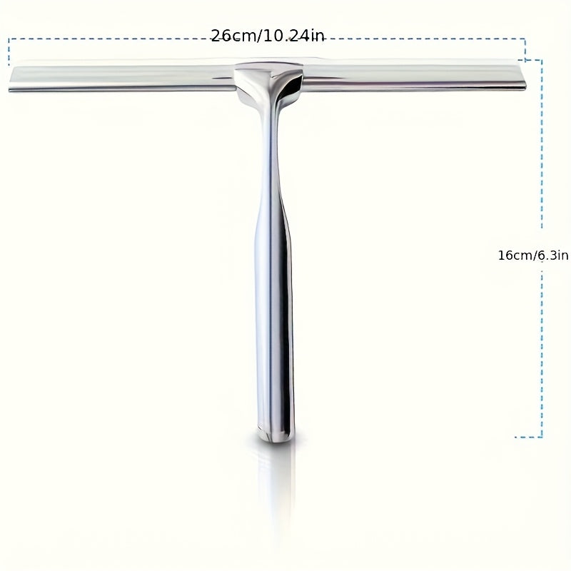 1 Set Premium Stainless Steel Glass Wiper for Bathroom Mirrors, Pools, Windows - Effortlessly Clean with Special Cleaning Tool