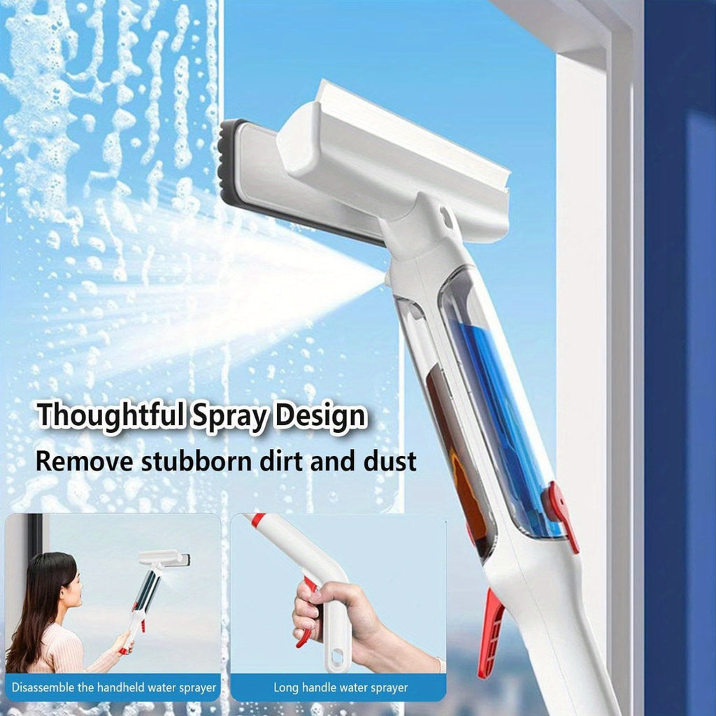 74.8 Inch Super Long Rod Dual Control Multi-function Spray Window Cleaning Wiper, Which Can Collect Waste Water, Multi-function Wiper, High-rise Glass Cleaning, Household Cleaning Tools, Effective Cleaning Glass