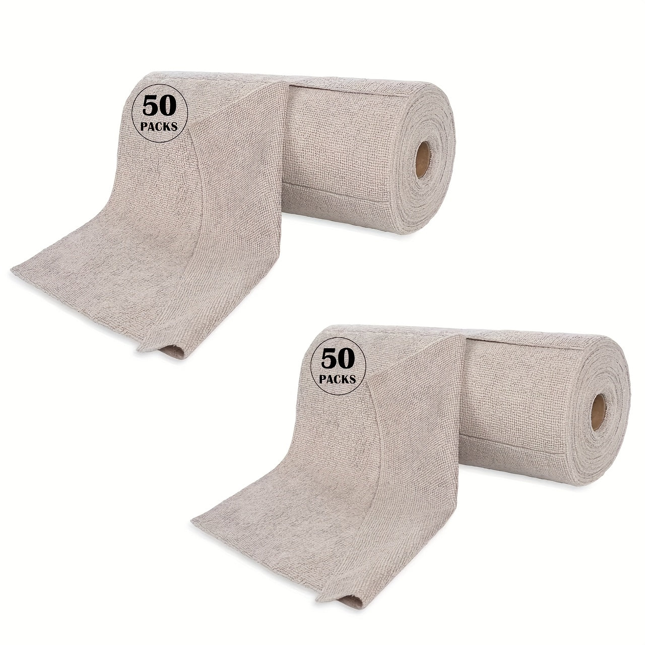 Reusable Microfiber\u002F\u002FNylon Cleaning Cloths Roll - Washable Tear-Off Paper Towels with 12×12 Absorbent Rags, Dishcloths Suitable for Kitchen, House, Car - Cost-Effective & Replacement Sheets