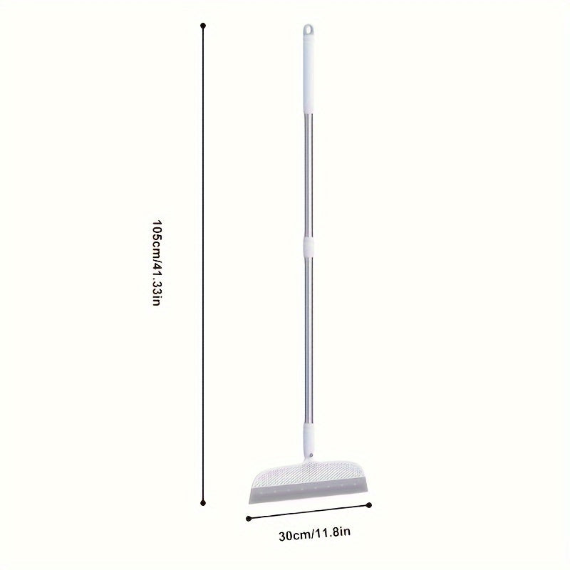 2pcs Magic Broom - Effective Floor Scraper, Window Squeegee, and Water Squeegee for Floors, Glass, Tile, Windows, Bathroom - Removes Dirt, Dust, Pet Hair, Essential Cleaning Supplies and Multi-Purpose Cleaning Tool