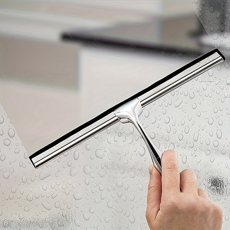 1 Set Premium Stainless Steel Glass Wiper for Bathroom Mirrors, Pools, Windows - Effortlessly Clean with Special Cleaning Tool