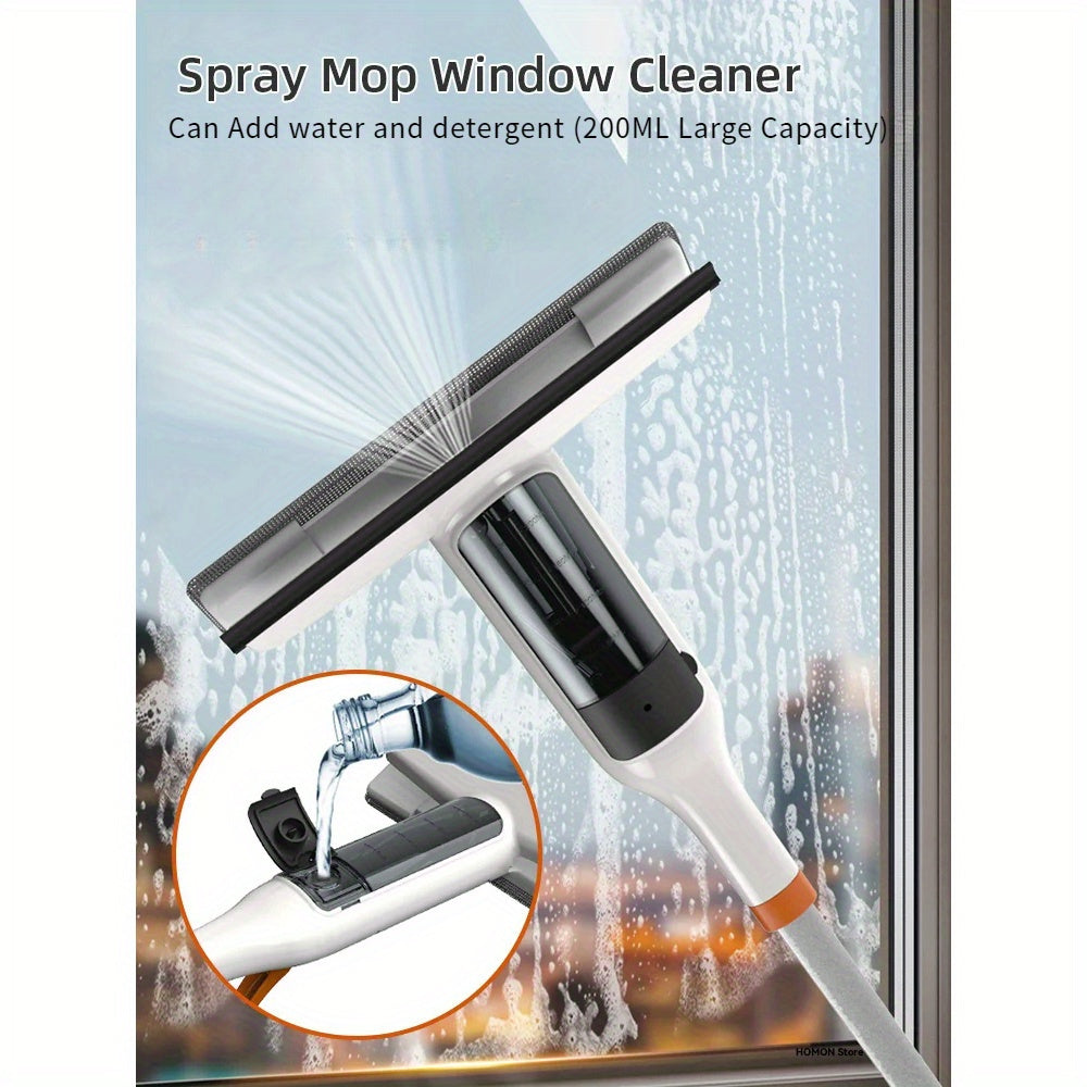 3-in-1 Glass Cleaning 3-in-1 Glass Cleaning Kit - Durable Metal Pole, Silicone Scraper Included - Ideal for High Windows, Shower Doors & Car Windshields - Essential Home Cleaning Tool Holiday Gifts, Halloween And Christmas Decorations