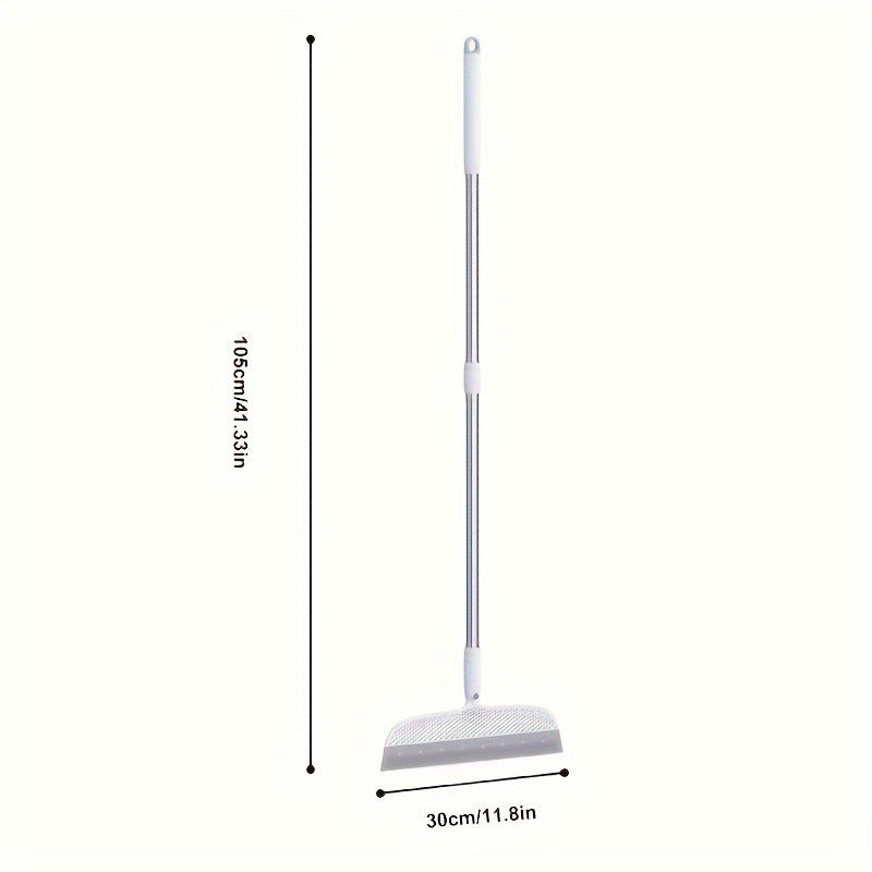 2pcs Magic Broom - Effective Floor Scraper, Window Squeegee, and Water Squeegee for Floors, Glass, Tile, Windows, Bathroom - Removes Dirt, Dust, Pet Hair, Essential Cleaning Supplies and Multi-Purpose Cleaning Tool