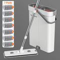 12.99 inch Microfiber Flat Mop And Bucket Set Floor Cleaning System, Wet Dry Mop For Wall Cleaner With Long Handle, Hardwood Floor Mop With Microfiber Cloths. Bedroom Bathrooms living Room Mops For Floor Cleaning