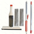 3-in-1 Glass Cleaning 3-in-1 Glass Cleaning Kit - Durable Metal Pole, Silicone Scraper Included - Ideal for High Windows, Shower Doors & Car Windshields - Essential Home Cleaning Tool Holiday Gifts, Halloween And Christmas Decorations