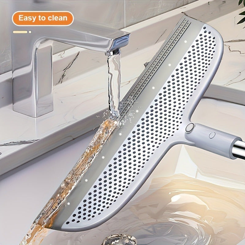2pcs Magic Broom - Effective Floor Scraper, Window Squeegee, and Water Squeegee for Floors, Glass, Tile, Windows, Bathroom - Removes Dirt, Dust, Pet Hair, Essential Cleaning Supplies and Multi-Purpose Cleaning Tool
