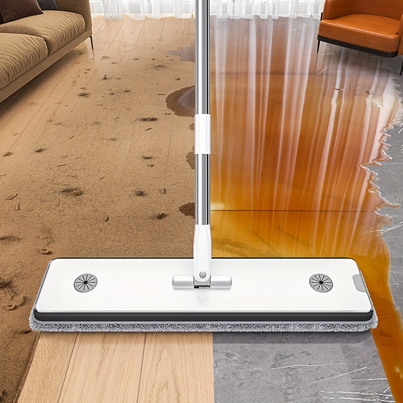 12.99 inch Microfiber Flat Mop And Bucket Set Floor Cleaning System, Wet Dry Mop For Wall Cleaner With Long Handle, Hardwood Floor Mop With Microfiber Cloths. Bedroom Bathrooms living Room Mops For Floor Cleaning