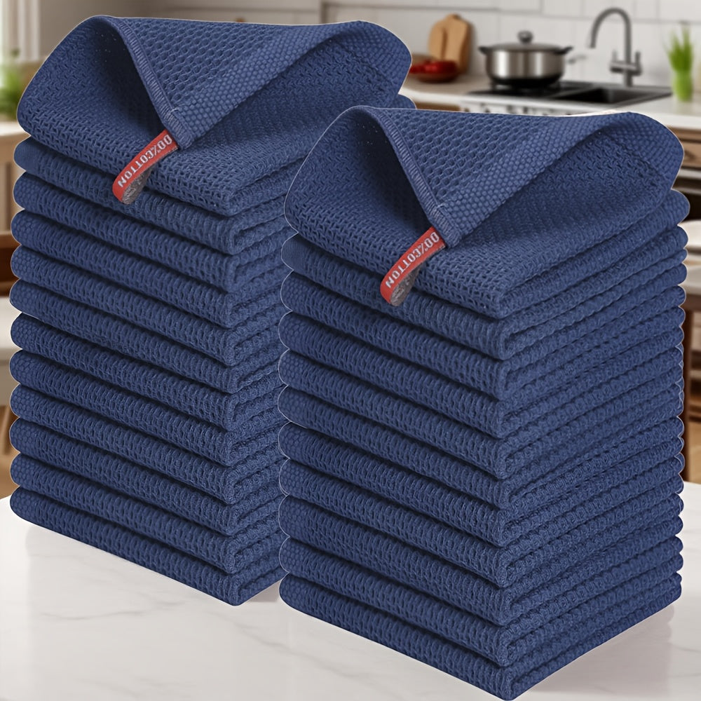 23\u002F24pcs 100% Cotton Waffle Weave Kitchen Dish Cloths, Ultra Soft Absorbent Quick Drying Dish Towels, 12 X 12 Inches, Great for Cooking, Cleaning And Wiping Hands, Halloween and Christmas Gifts