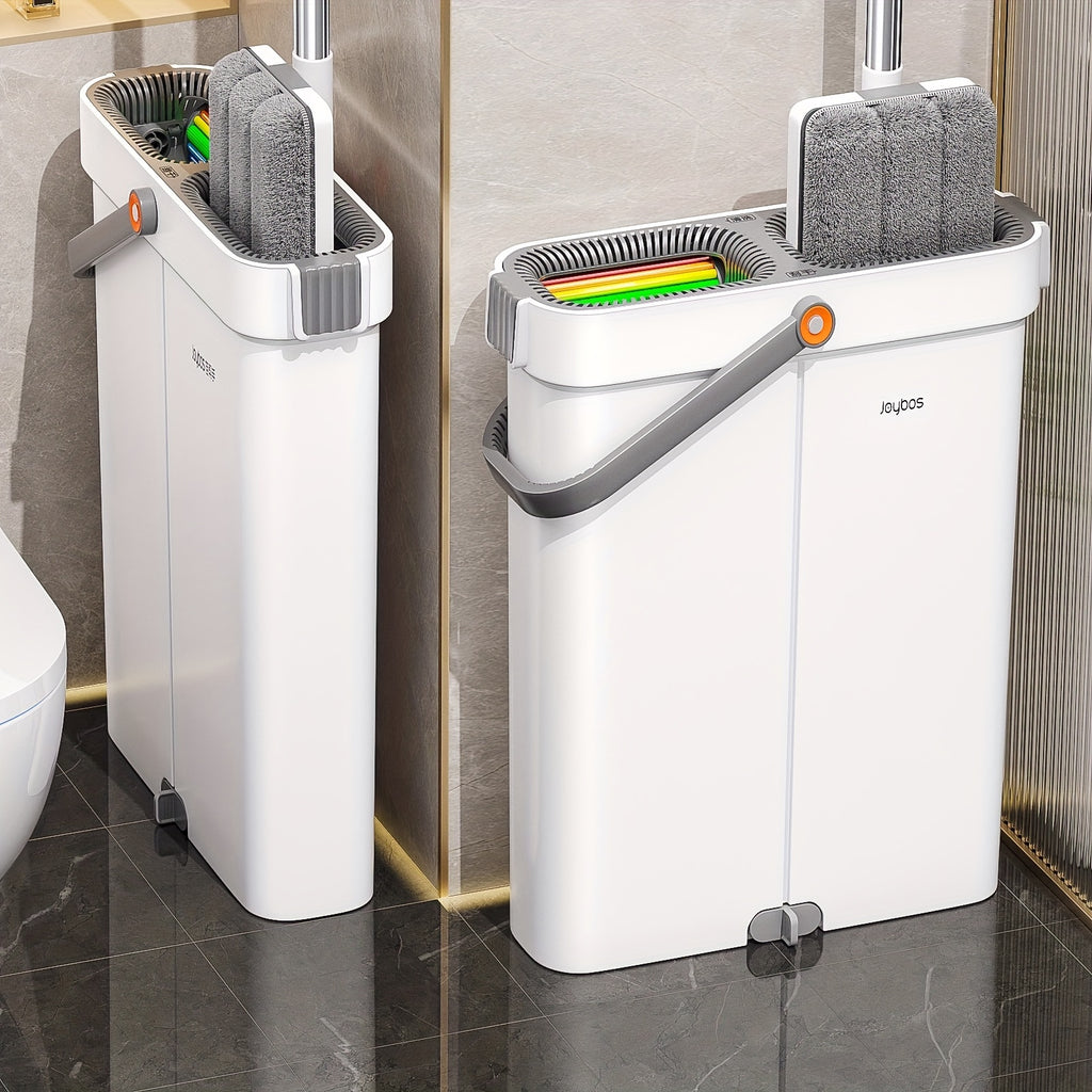 12.99 inch Microfiber Flat Mop And Bucket Set Floor Cleaning System, Wet Dry Mop For Wall Cleaner With Long Handle, Hardwood Floor Mop With Microfiber Cloths. Bedroom Bathrooms living Room Mops For Floor Cleaning
