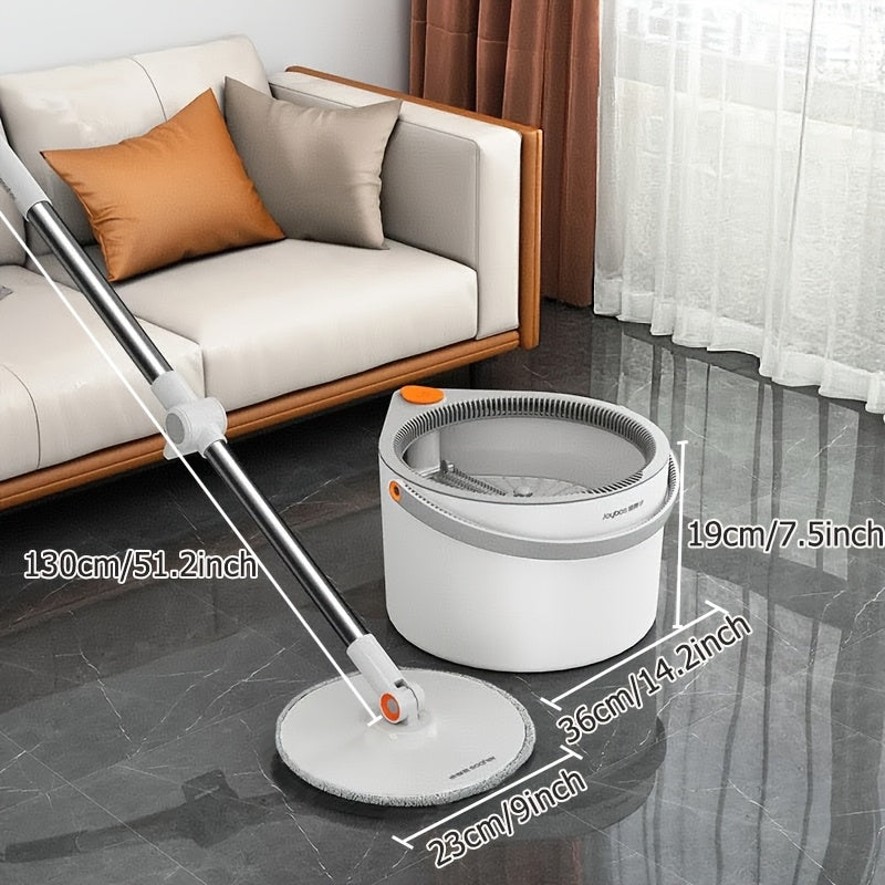 Joybos 360° Spin Mop Set with 4 Reusable Microfiber Pads | Extendable Stainless Steel Handle, Manual Floor Cleaning System for Wet\u002FDry Use, Ideal for Home, Kitchen, Bathroom, Living Room, Toilet - No Electricity Needed, Perfect Mother'S Day Gift