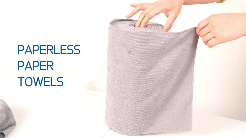 Reusable Microfiber Nylon Cleaning Cloths Roll - Washable Tear-Off Paper Towels with 12×12 Absorbent Rags, Dishcloths Suitable for Kitchen, House, Car - Cost-Effective & Replacement Sheets