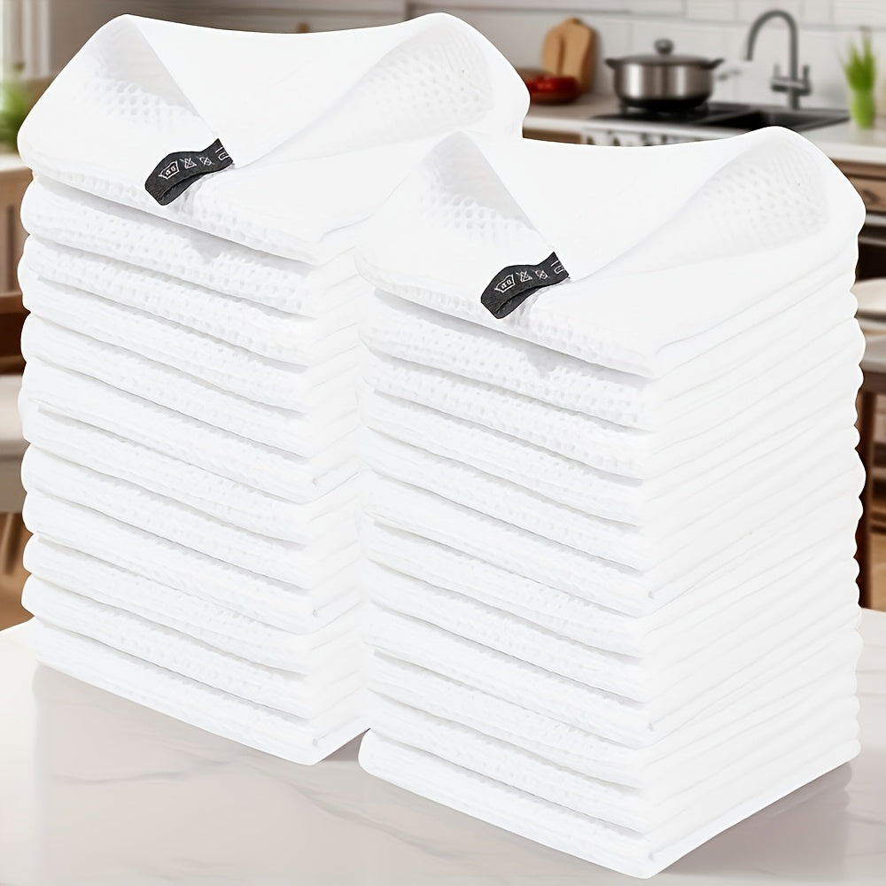23\u002F24pcs 100% Cotton Waffle Weave Kitchen Dish Cloths, Ultra Soft Absorbent Quick Drying Dish Towels, 12 X 12 Inches, Great for Cooking, Cleaning And Wiping Hands, Halloween and Christmas Gifts
