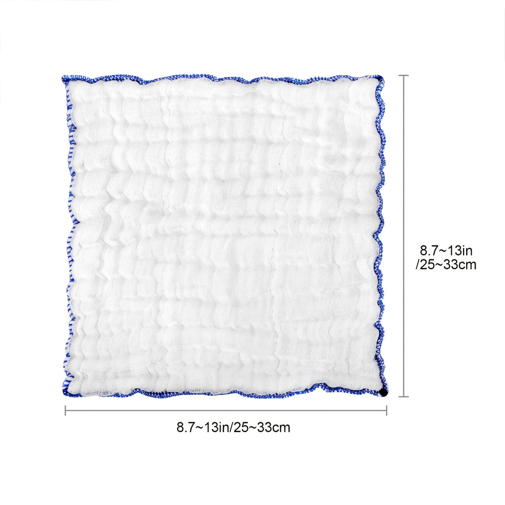 of 8 Ultra-Soft Dish Towels, Highly Absorbent And Reusable, Made of White Cotton Gauze for Use in The Kitchen And Dining Area