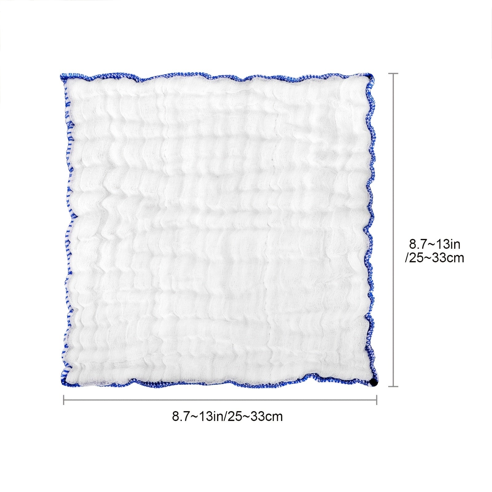 of 8 Ultra-Soft Dish Towels, Highly Absorbent And Reusable, Made of White Cotton Gauze for Use in The Kitchen And Dining Area